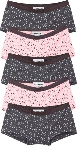 bonprix Panty Packung, 5 Stk. im 5er-Set, aus Baumwolle und Elasthan, körpernahe Passform