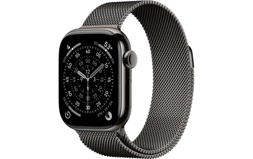 Apple, Apple Watch Series 11 GPS + Cellular Slate Titanium Case / Slate Milanese Loop Watch Series 11