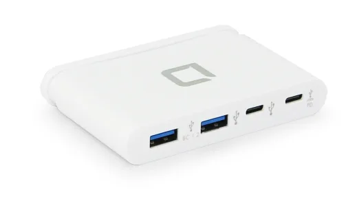 Dicota -  USB-C Portable Hub 4-in-1 D31731, Weiss