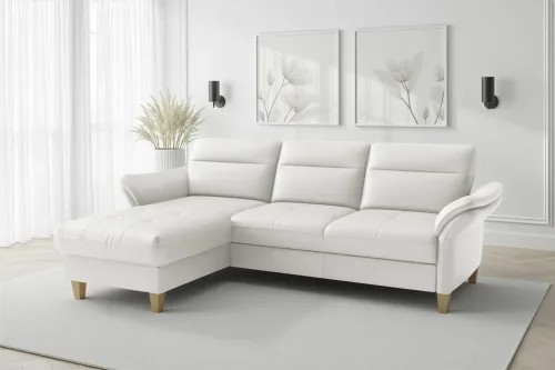 Sit & More, sit&more Ecksofa "Pamela L-Form, Leder, B: 218 und 230 cm" optional Armteilverstellung, Schlaffunktion & Bettkasten