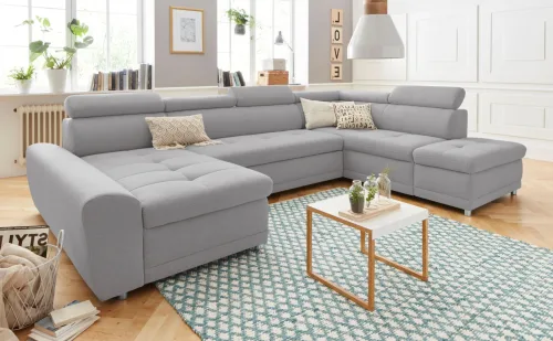Sit & More, sit&more Wohnlandschaft "Riva U-Form" wahlweise mit Bettfunktion