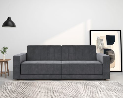 Dorel Home, Dorel Home 3-Sitzer »Allie II Schlafsofa 225 cm«, Bett-Funktion (108/190cm), Rückenlehne 2-teilig, mit Steppung