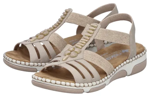 Rieker, Rieker Sandale, Damen , Beige 40