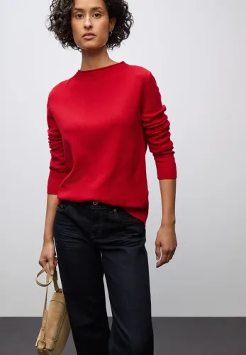 STREET ONE Strickpullover mit feiner Rollkante