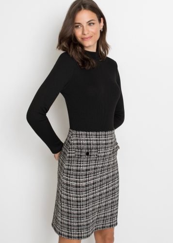 bonprix Minikleid 1 tlg. für Frühling und Sommer, mit langem Arm, schmale Passform