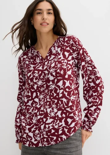 bonprix, bonprix Tunikabluse aus Viskoserot 52Damen