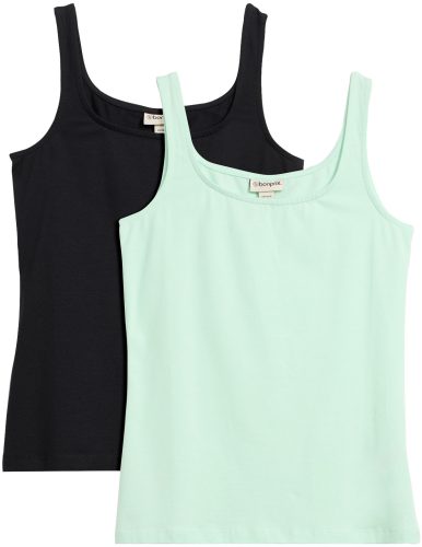 bonprix Tanktop Packung, 2 tlg. taillierte Passform, mit Carré-Ausschnitt