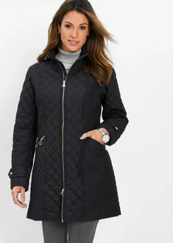bonprix, bonprix Kurz-Steppmantelschwarz 36Damen