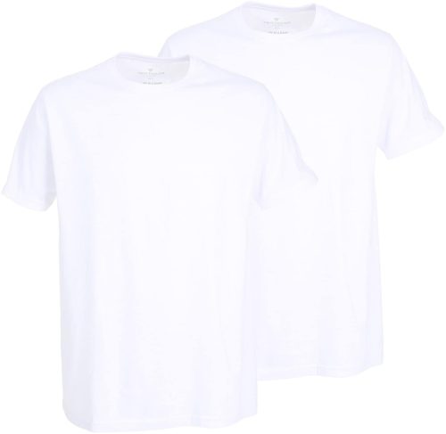 Tom Tailor - T-Shirt  2er Pack Bequem sitzend-Lucky T, für Herren, Weiss, Größe XXL