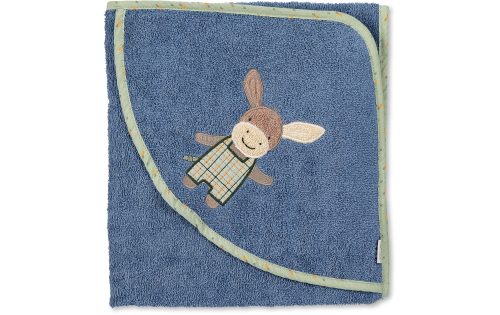 Sterntaler Kapuzenbadetuch Emmilius mittelblau 100 x 100 cm