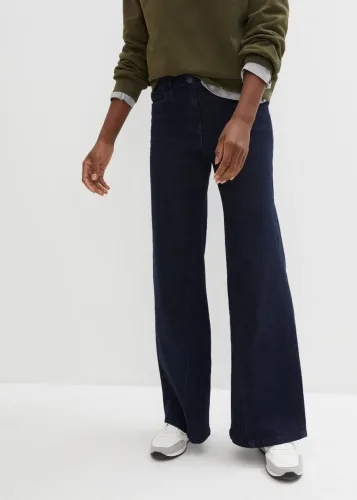 bonprix Weite Jeans Regular Fit, mit Elasthan-Anteil, mit Bequembund