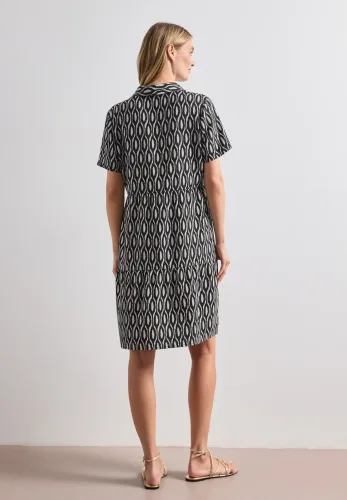 Street One, Knielanges Kleid mit Kurzarm und Print