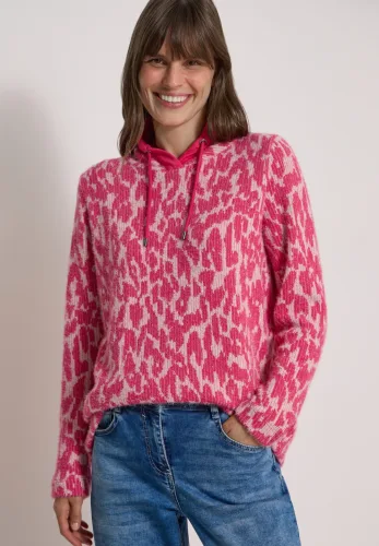 cecil, Langarm Shirt mit Fake-Kapuze