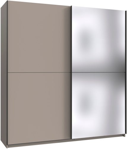 Wimex, Wimex Kleiderschrank »Mugano, B/T/H 135 oder 180/65/198cm, Made in Germany«, (wähle Deine Ausstattung: Basic oder Premium!), 2 Schwebetüren mit oder ohne Spiegel, Metallgriffe
