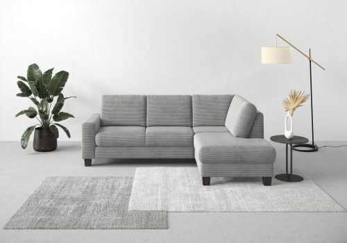 Home affaire Ecksofa »Summer«, mit Ottomane, mit oder ohne Bettfunktion und Bettkasten, Cord-Bezug
