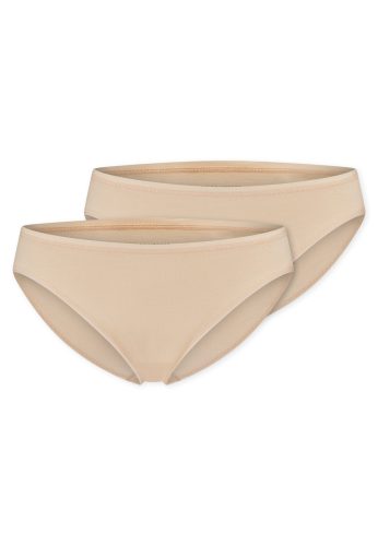 Schiesser, Schiesser Slip 2er-Pack Soft Beige - 95/5 für Damen, Größe L, 95 % Baumwolle, 5 % Elasthan