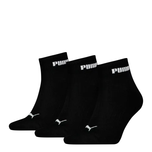 Puma - Cushioned Quarter Socken, für Damen, Schwarz, Größe 43-46
