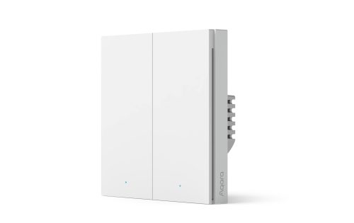 Aqara - Smarter Wandschalter H1(mit Neutralleiter, Doppelwippe), Weiss