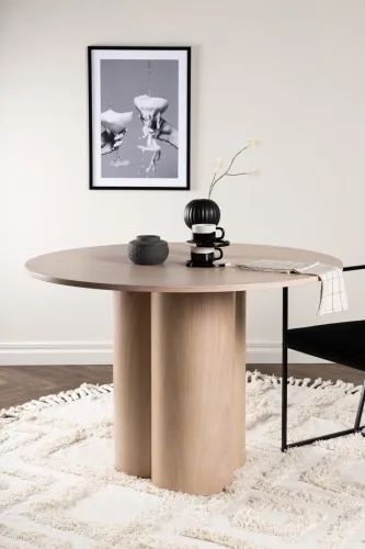 LIVIQUE, Esstisch Olav Braun Holz B 110 cm - Farbe: Hellbraun - Material: Eiche - Esstisch