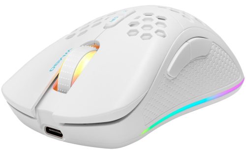 DELTACO, DELTACO - Gaming-Maus, Lightweight Gaming Mouse,RGB, Weiss