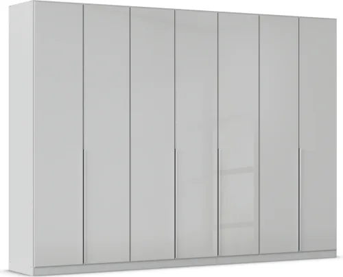 Goodproduct, GOODproduct Drehtürenschrank "Kleiderschrank Kleiderschränke Schrank Garderobe AGORDO mit Glasfront" in zwei Griff-Farben, Breiten 91-405 cm, durchdachte Innenausstattung, in 8 Breiten und 2 Höhen MADE IN GERMANY