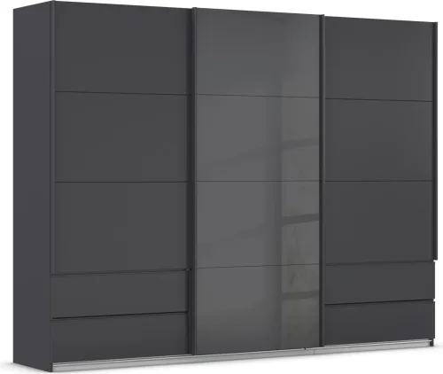 Premium Living, Schwebetürenschrank Elara In Grau 271/210/62 cm Grau 