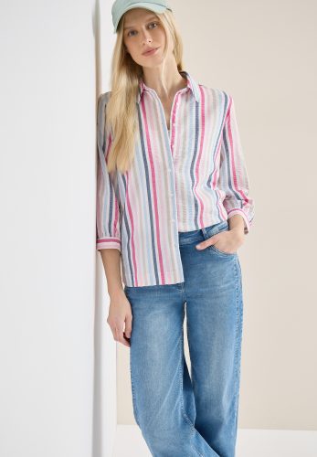 Cecil Hemdbluse 3/4-Arm-Bluse mit Mulitcolor-Streifen