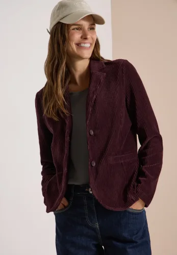 cecil, Jerseycord Blazer in Unifarbe