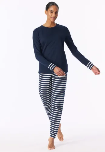 Schiesser - Pyjama, für Damen, Blau, Größe 42
