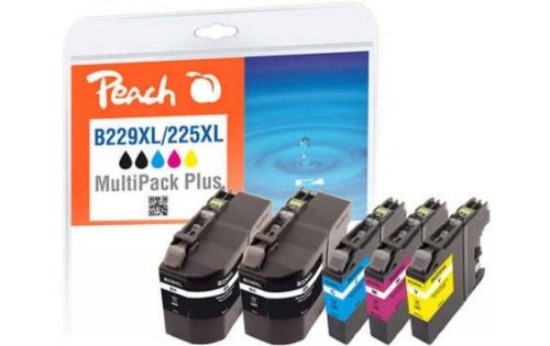 Peach Spar Pack Plus Tintenpatronen, kompatibel zu Brother LC-229XXL, LC-225XL