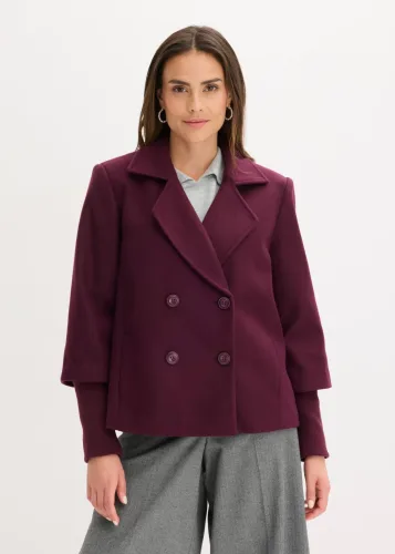 bonprix, bonprix Cabanjacke mit Strickärmelnrot 38Damen