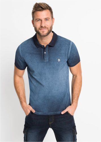 bonprix Poloshirt Kurzarm, Polokragen, ausgewaschene Optik, aus Baumwolle