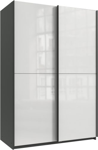 Wimex, Wimex Kleiderschrank »Mugano, B/T/H 135 oder 180/65/198cm, Made in Germany«, (wähle Deine Ausstattung: Basic oder Premium!), 2 Schwebetüren mit oder ohne Spiegel, Metallgriffe