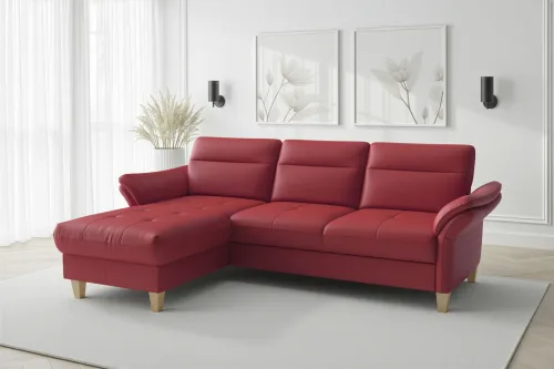 Sit & More, sit&more Ecksofa "Pamela L-Form, Leder, B: 218 und 230 cm" optional Armteilverstellung, Bettfunktion & Bettkasten