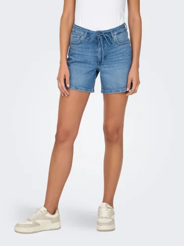 Only, Only Gianna Jeansshort - Medium Blue Denim L Damen
