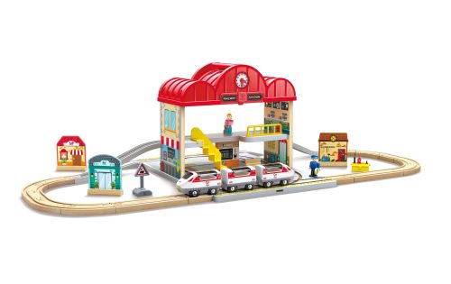 Hape Spielzeug-Eisenbahn »Tragbares Bahnhof-Set«