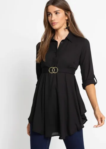 bonprix, bonprix Longbluseschwarz 46Damen