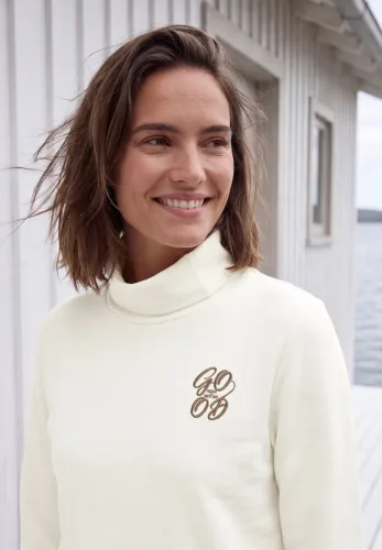 cecil, Langarm Shirt mit Turtle Neck und Print