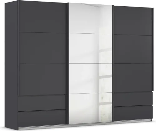 Premium Living, Schwebetürenschrank Elara In Grau 271/210/62 cm Grau 