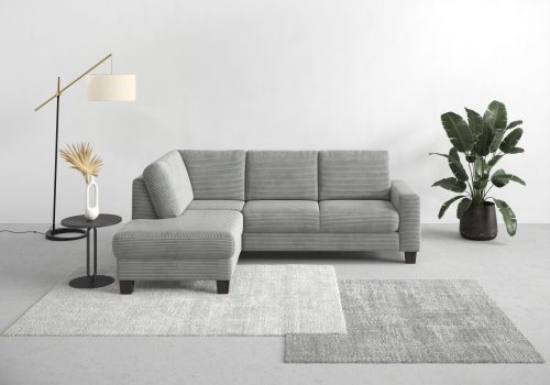 Home affaire Ecksofa »Summer«, mit Ottomane, mit oder ohne Bettfunktion und Bettkasten, Cord-Bezug