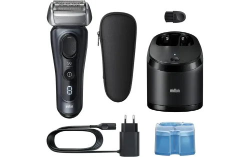 Braun, Braun Elektrorasierer "Series 8 8663cc" Smart Care Center integrierter Präzisionstrimmer SensoAdapt für jede Bartdichte, mit 5in1 SmartCare Center