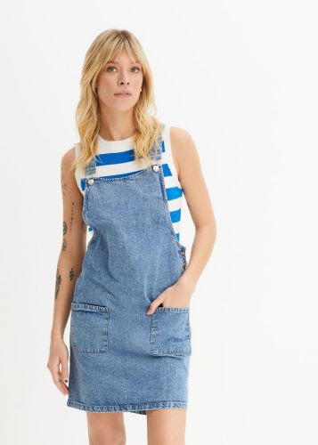 bonprix Jeanskleid A-Linien-Passform, aus Baumwolle, mit zwei aufgesetzten Taschen