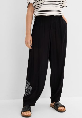 bonprix Haremshose aus Viskose, lockere Passform, mit Mandala-Print, Casual Stil