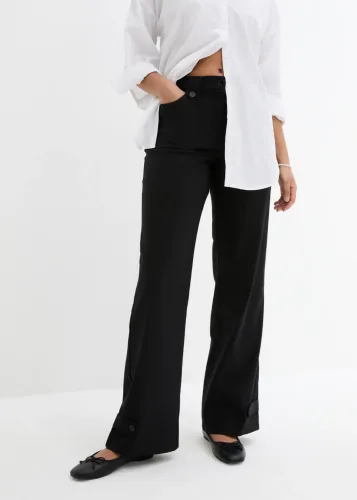 bonprix, bonprix Bengalin-Stretch-Hose mit Bequembundschwarz 48Damen