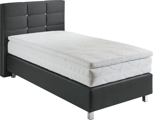 Westfalia Schlafkomfort Boxspringbett mit Knöpfen in Kristalloptik, wahlweise mit Topper
