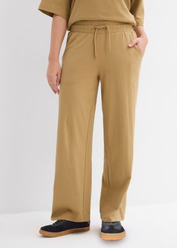 bonprix Jerseyhose aus Baumwolle, lockere Passform, weites Bein, Casual Stil