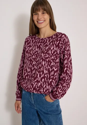 cecil, Langarm Bluse mit Rundhals und Print