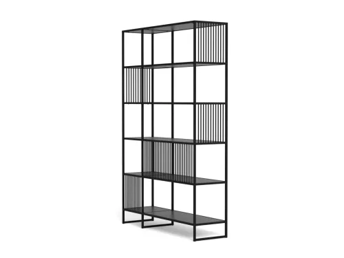 CONFORAMA, Regal STRINGTON 35x120x185cm metall schwarz