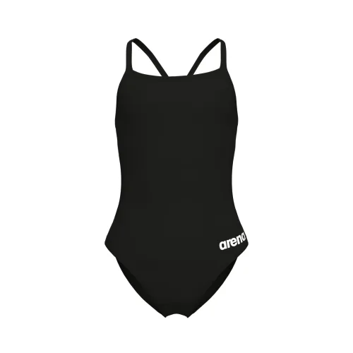 arena, Arena Team Swimsuit Challenge Solid Badeanzug Mädchen, schwarz, Grösse: 140