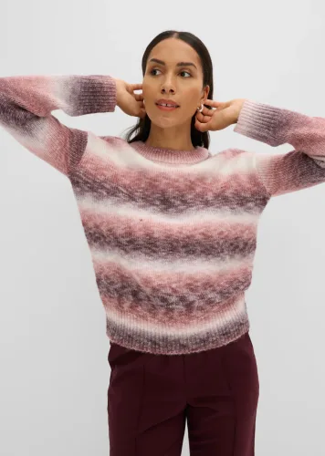 bonprix, bonprix Strickpullover mit Wollanteilrot 52Damen